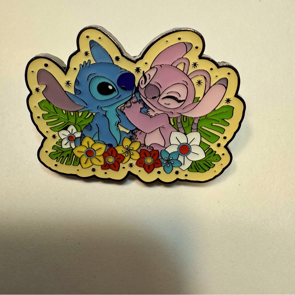 NWT. Loungefly Disney Stitch & Angel Portrait Blind Box Enamel Pin